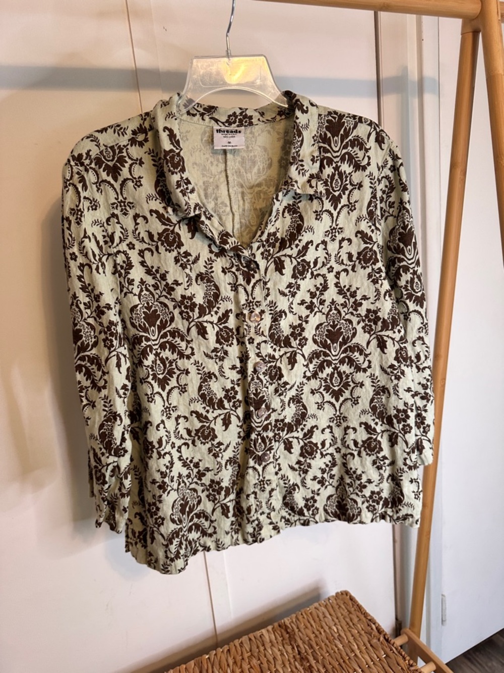 Threads  Mint Green Damask‎ Button-Down Shirt